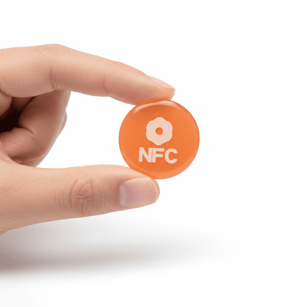 3D стикер с NFC-меткой — популярный формат для оптовых заказов